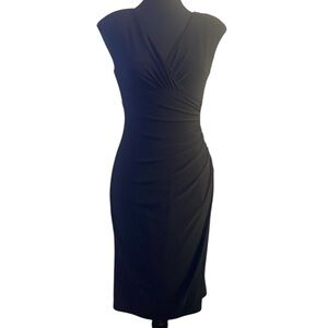 LAUREN RALPH LAUREN BLACK BODYCON DRESS SIZE 4P EXCELLENT CONDITION